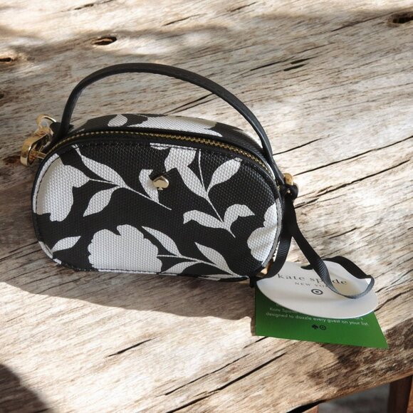 Kate Spade New York x Target Mini Crossbody Bag Flowers White on Black Bag, NWT - Picture 5 of 11
